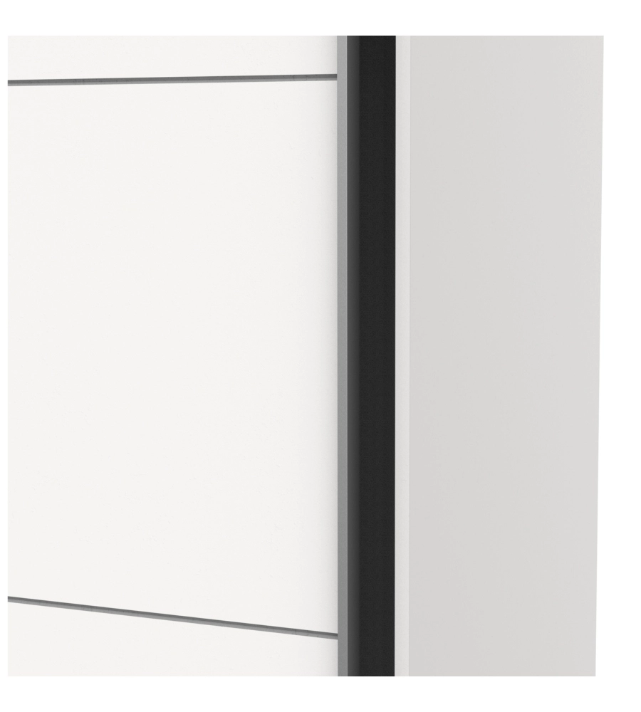 Armadio ante scorrevoli "ghost" bianco 148x59x203 cm
